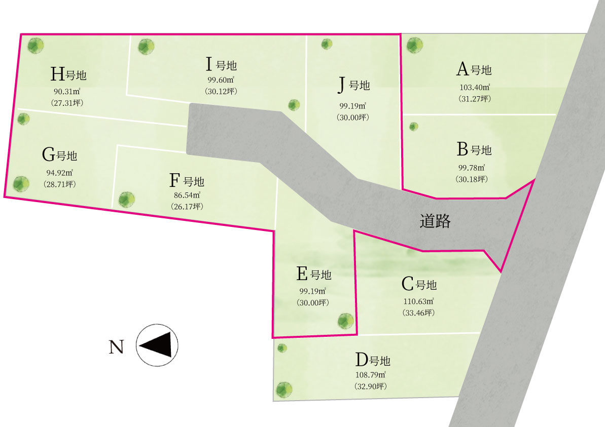 ガイアタウン-東石切Ⅱ-区画図